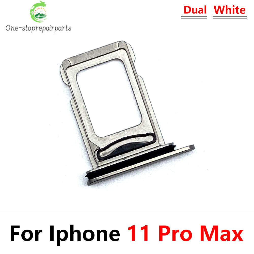 New For iPhone 11 Pro 11Pro Max Dual SIM Card Tray Slot Holder Adapter Accessories iPhone phone repair parts