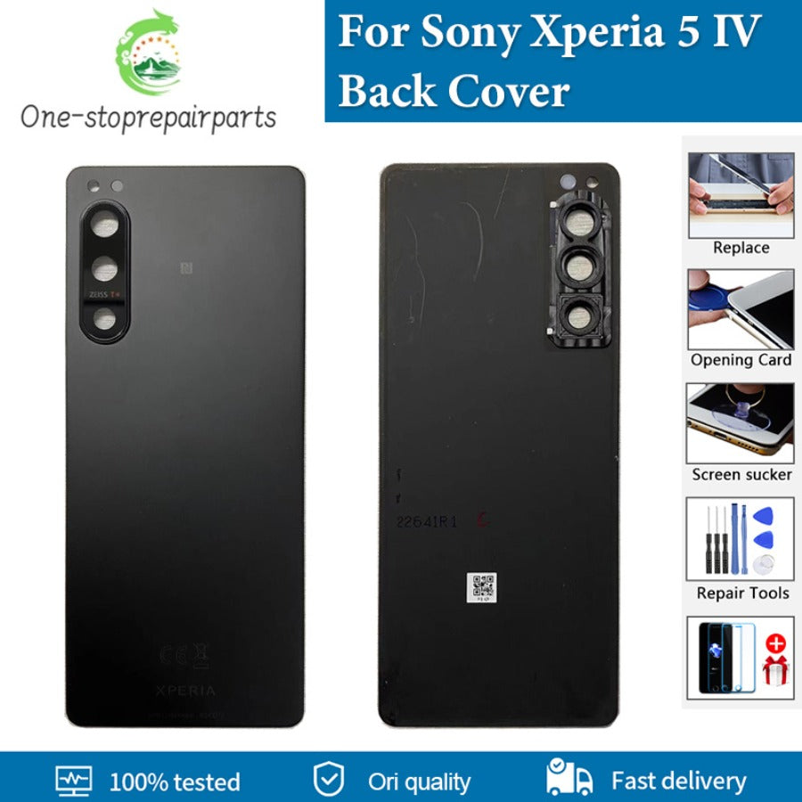 AAA+ quality Battery Cover For Sony Xperia 5 IV Back Cover For Sony X5 iv Back Rear Case Housing Door Camera Glass Frame Lens Sony phone repair parts