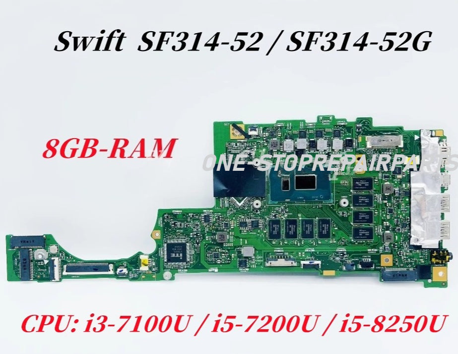 SU4EA MAIN BOARD For Acer Swift SF314-52 SF314-52G N17P3 Laptop Motherboard NBGQF11002 With Core I3 I5 CPU 4G/8G RAM 100% Work Acer laptop repair parts
