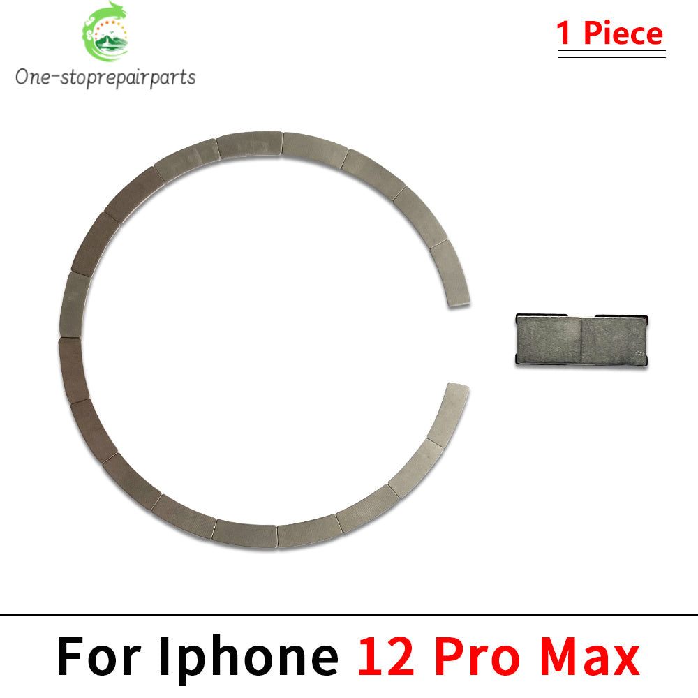 2Pcs, New Magnetic Metal Ring For iPhone 12 13 14 Pro Max Mini Plus Back Housing Glass Wireless Charging Magnet Repair iPhone phone repair parts