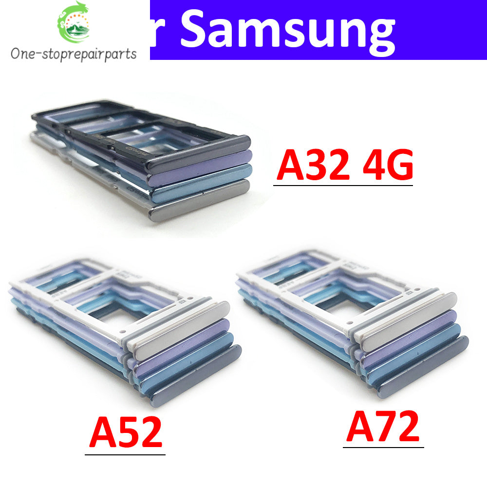 New Sim Card Tray Reader Socket Slot Holder For Samsung A32 A52 A72 4G 5G Replacement Part Samsung phone repair parts