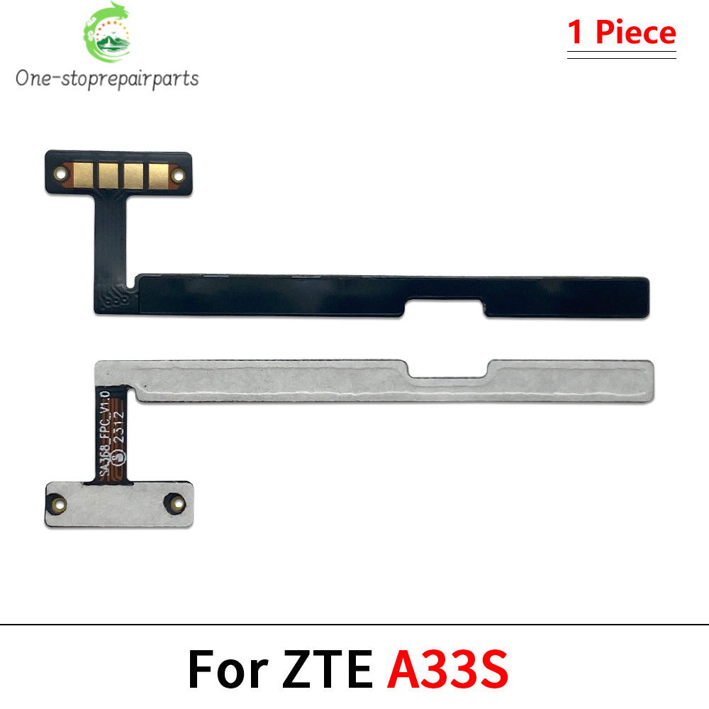 10Pcs, Power On Off Button Volume control Key Button Flex Cable For ZTE A33s A34 A51 A52 A53 A54 A71 A72 A73 Pro 4G 5G 2022 ZTE phone repair parts