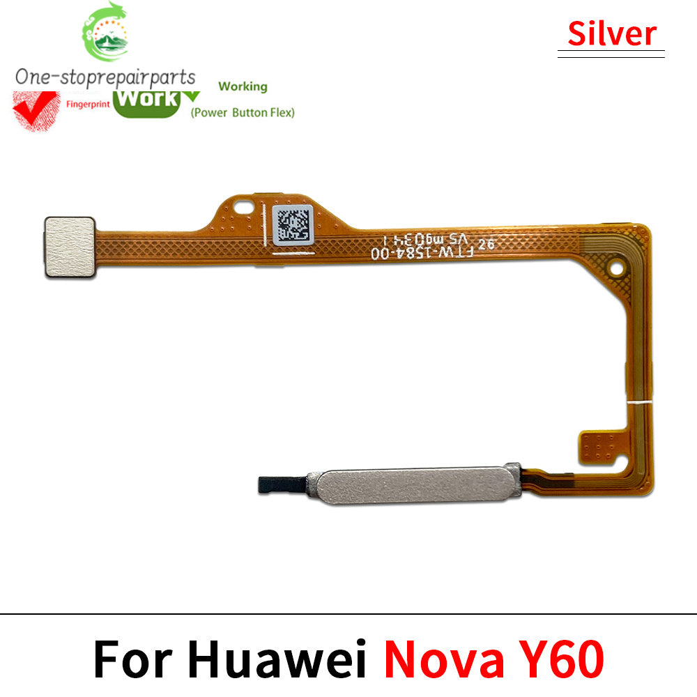 New For Huawei Nova Y60 Y61 Y90 Y91 Fingerprint Sensor Home Return Key Menu Button Flex Ribbon Cable Huawei phone repair parts