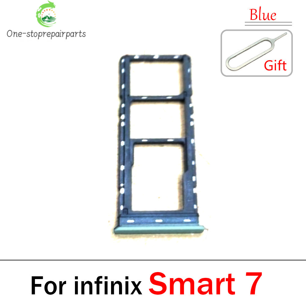 10Pcs, Sim Card slot tray Holder repair parts For Infinix Smart 6 7 HD Plus  infinix phone repair parts