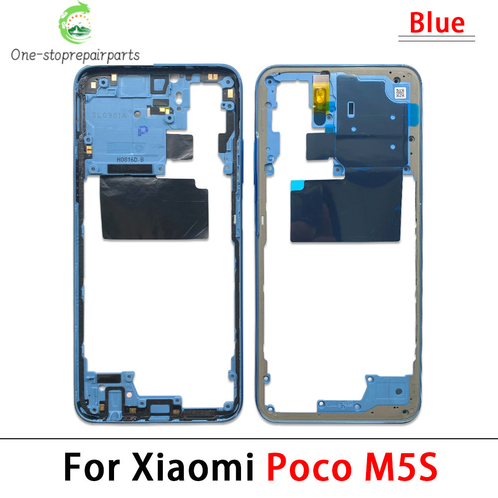 10Pcs, Middle Frame Housing For Xiaomi Poco X3 X4 GT X4 X5 M5s M4 Pro 4G 5G Middle Frame Holder Cover Frame Volume Key Parts  Xiaomi  Xiao mi phone repair parts