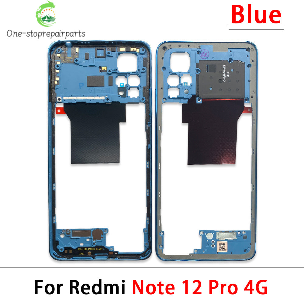 For Xiaomi Redmi Note 12 4G / Note 12 5G / Note 12 Pro 4G 5G / Note 12s Middle Frame Holder Housing Replacement Parts  Xiaomi  Xiao mi phone repair parts