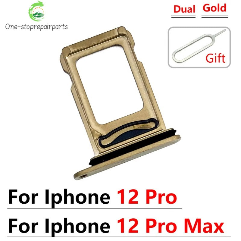 New For iPhone 12 Pro 12Pro Max Mini Dual SIM Card Tray Slot Holder Adapter Accessories iPhone phone repair parts