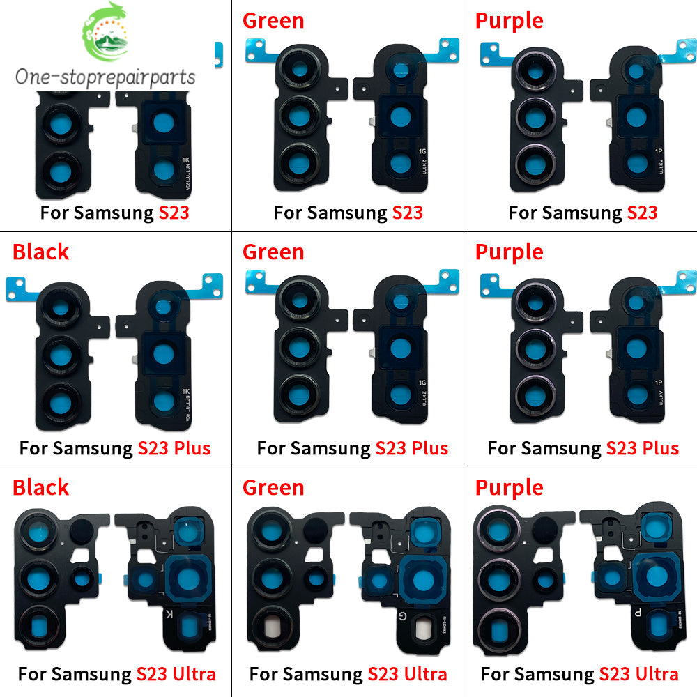 New Housing Back Rear Camera Glass Lens With Cover Frame Holder For Samsung S22 S23 Plus Ultra Samsung phone repair parts