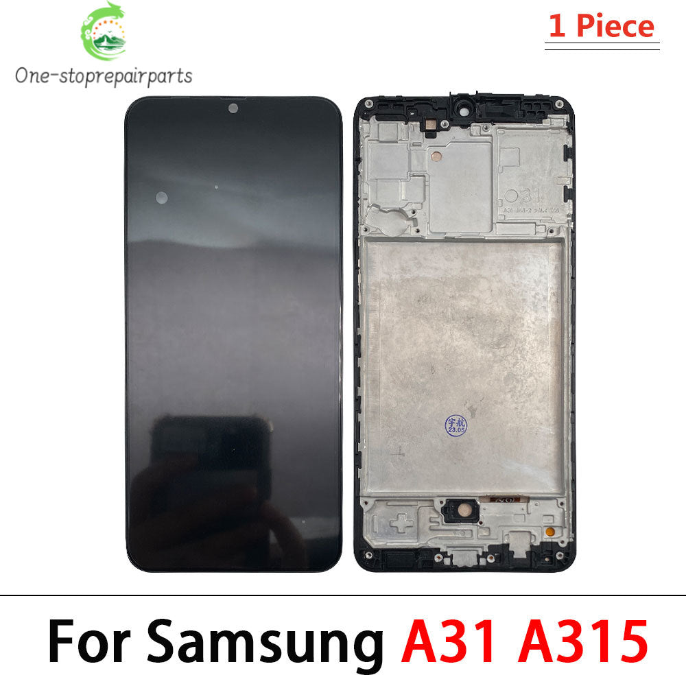 5Pcs, New LCD Display With frame Touch Digitizer Assembly For Samsung A31 A51 A20 A30 A30s Screen Replacement Samsung phone repair parts