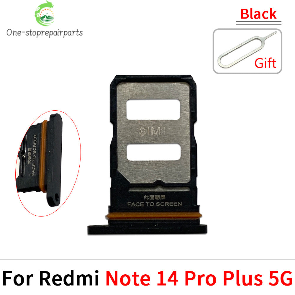 New SIM Card Slot SD Card Tray Holder Adapter For Xiaomi Redmi Note 14 Pro Plus 4G 5G  Xiaomi  Xiao mi phone repair parts