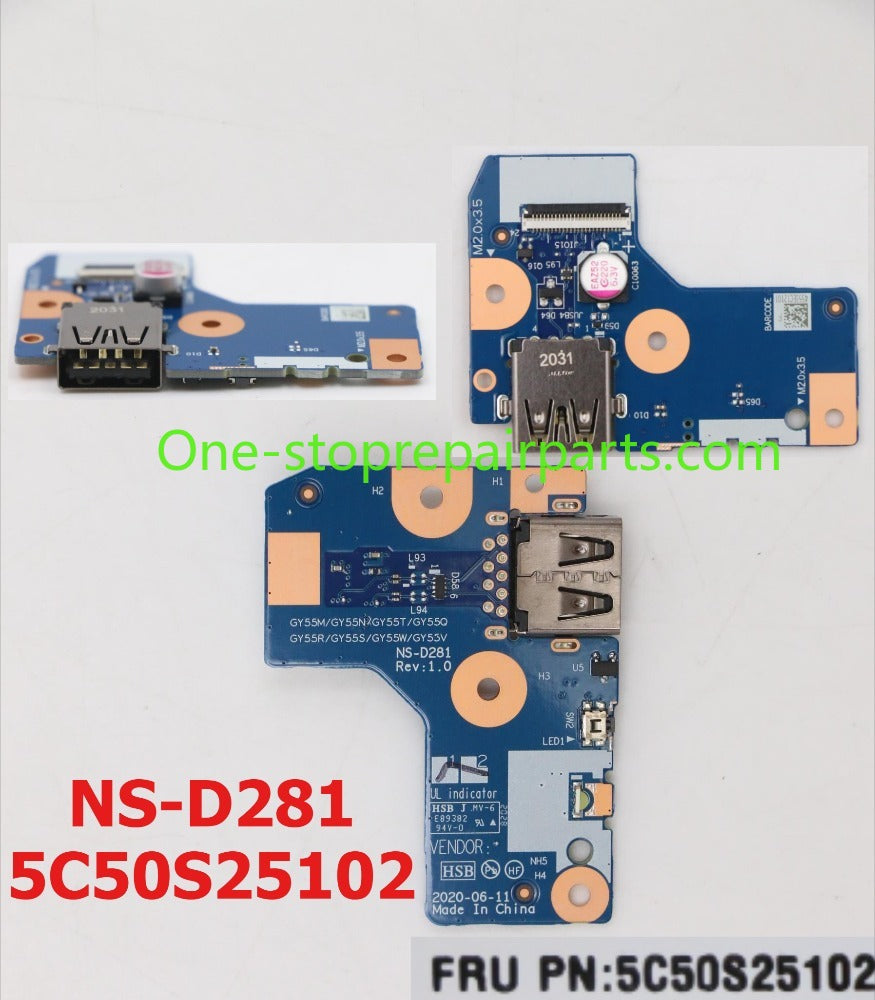 I/O Power USB board For Lenovo legion 5 5P Y/R7000P Y/R7000 2020H  NS-C911/C921/D041/D281 5C50S25075 5C50S25069 5C50S25102