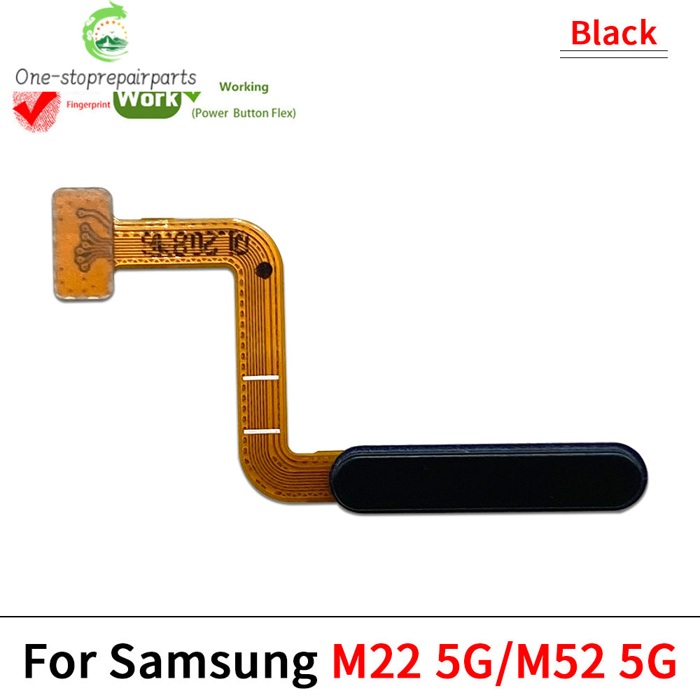 Home Button FingerPrint Touch ID Sensor Flex Cable For Samsung M22 M52 M62 M23 M14 M51 M31s 4G 5G Replacement Parts Samsung phone repair parts