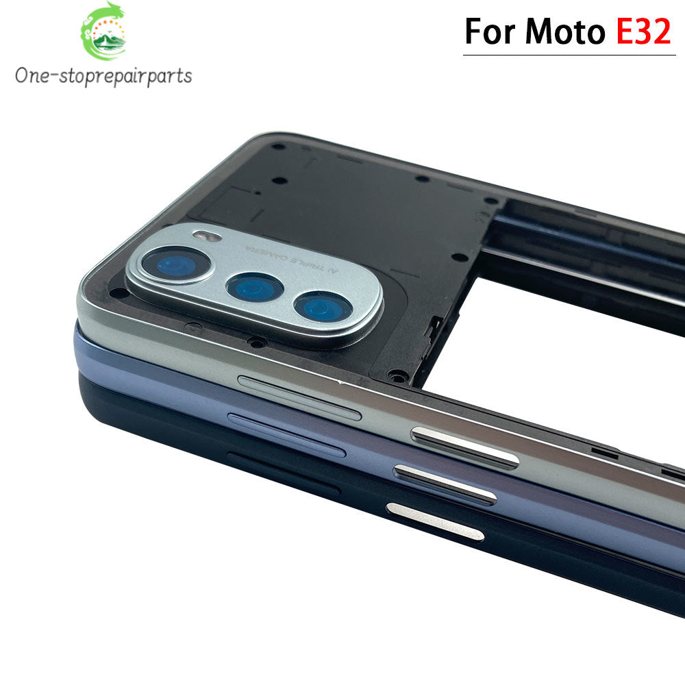 New Middle Frame Cover For Motorola For Motorola Moto E22 E32 E13 E22i Edge 20 Lite Middle Housing with Lens Frame Parts Motorola phone repair parts