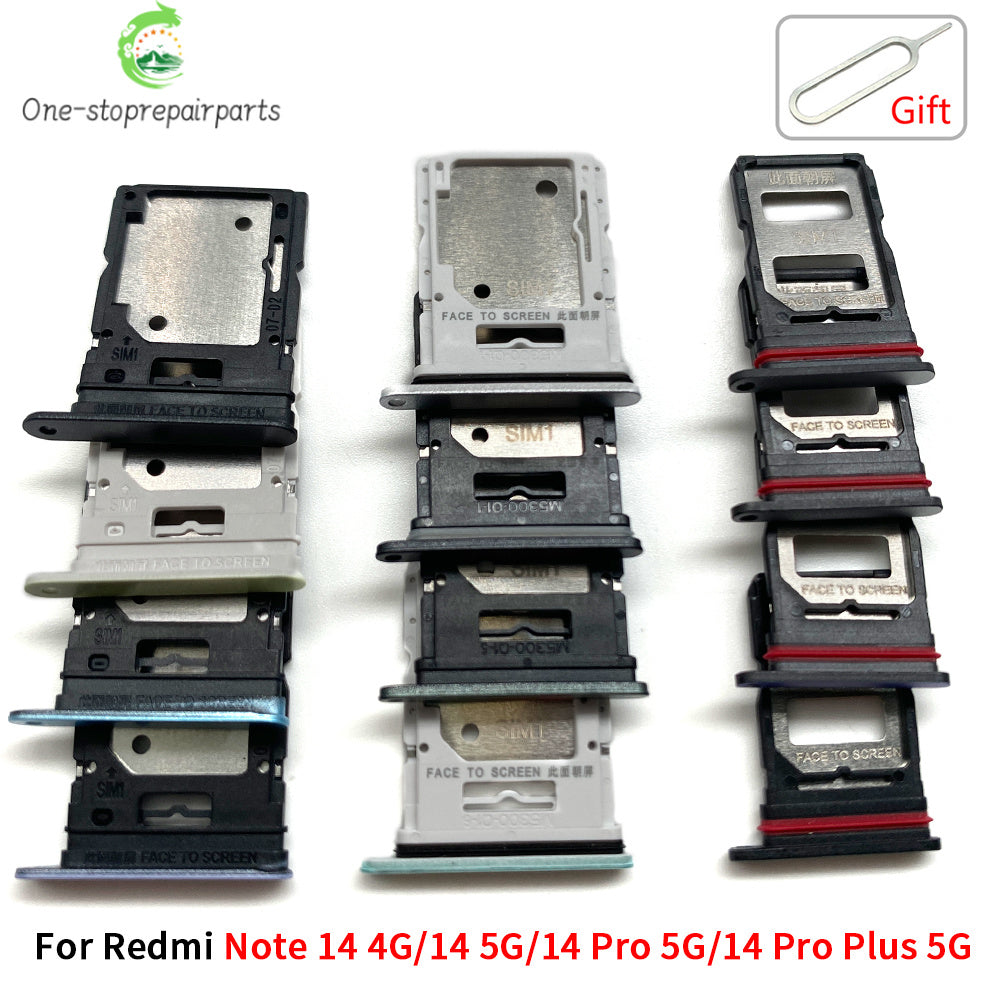 10Pcs, SIM Card Slot SD Card Tray Holder Adapter For Xiaomi Redmi Note 14 Pro Plus 4G 5G  Xiaomi  Xiao mi phone repair parts
