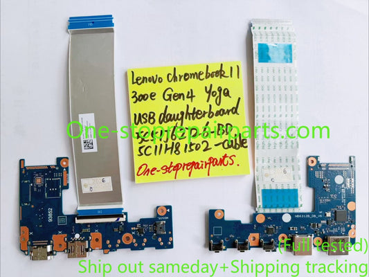 5C51J62726 USB IO board for Lenovo 11 300e Gen 4 Yoga (MediaTek) Chromebook Daughterboard with cable NB6312B DB V6 5C11H81502 HQ2202102X000 NB6312 DB FFC cable