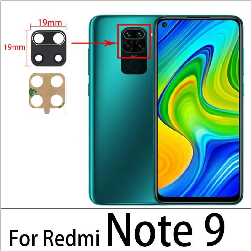 100Pcs Rear Back Camera Glass Lens For Xiaomi Redmi Note 7 8 8T 9 9s 10 10s 11 Pro 5G Camera Glass With Glue Adhesive  Xiaomi  Xiao mi phone repair parts