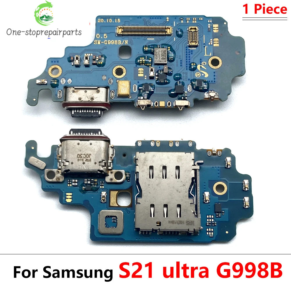 Dock Connector USB Charger Charging Board Port Microphone Flex Cable Board For Samsung S20 S21 Plus Ultra Fe 4G 5G G981B G986B Samsung phone repair parts