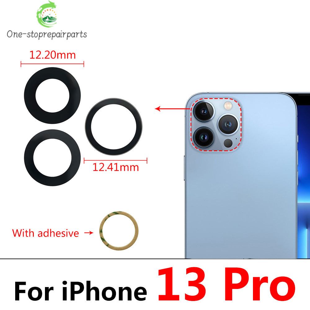 New Rear Back Camera Glass Lens For iPhone 13 Pro Max Mini With Ahesive Sticker Replacement Parts iPhone phone repair parts