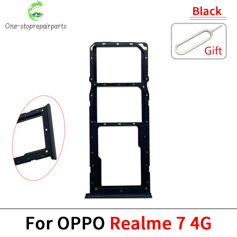 10Pcs, SIM Card Tray Slot Holder Adapter Accessories For OPPO Realme 7 8 9 Pro 4G 5G Realme phone repair parts
