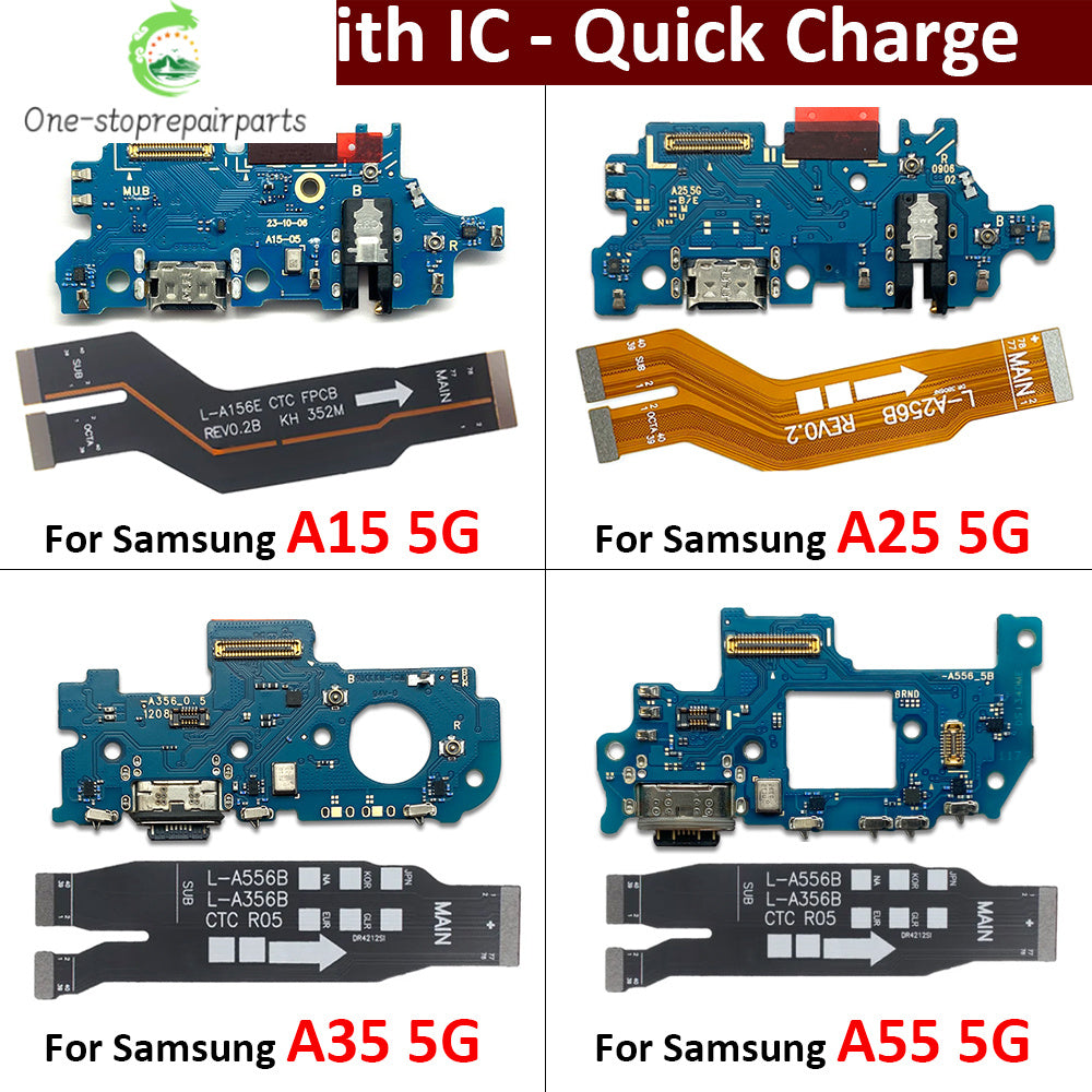New For Samsung A15 A25 A35 A55 A16 A26 A56 A17 4G 5G USB Charging Port Board Connector Port Main Mainboard Flex Cable Samsung phone repair parts