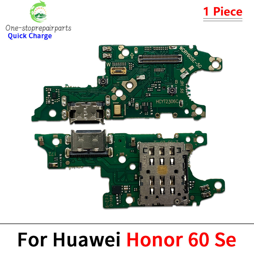 New For Huawei Honor 50 60 Pro Se Lite Dock Connector Micro USB Charger Charging Port Flex Cable Microphone Board Huawei phone repair parts