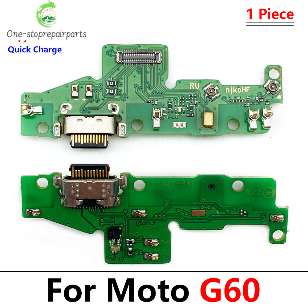 10Pcs USB Charging Board Port Dock Charger Connector Flex Cable For Motorola Moto G10 G20 G30 G50 G60 G60s G100 Power One 5G G31 Motorola phone repair parts