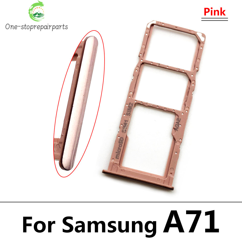 For Samsung  A51 A515F A515 A71 A715F A715 SIM Card Tray Slot Holder Adapter Accessories