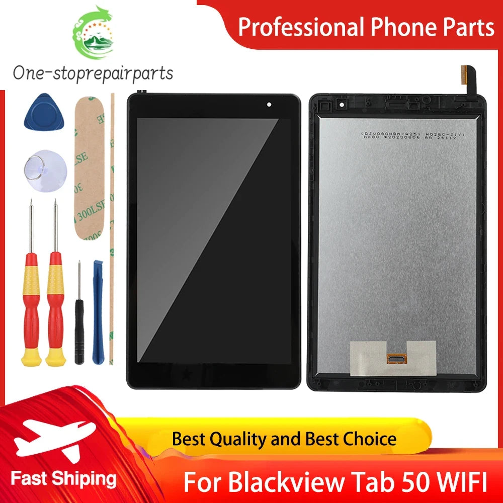 For Blackview Tab 5 Tab 50 WIFI Tab 50 Kids LCD Display Touch Screen Digitizer With Frame Assembly Replacement Free Tools Blackview phone repair parts