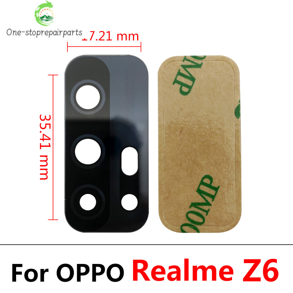 10Pcs/Lot, Rear Back Camera Glass Lens For Oppo Realme 5 6 C3 C11 Z6 With Adhesive Sticker Realme phone repair parts