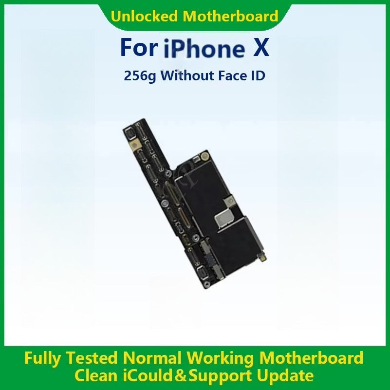 100%Working Mainboard For iPhone X/XR/XS Max With Face ID Fully Tested Cleaned iCloud And Unlocked Motherboard Fast Shipping  iPhone phone repair parts