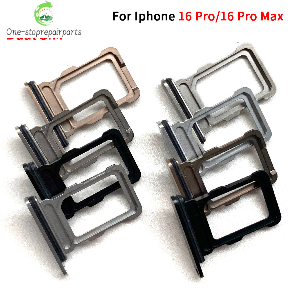 New Dual Single SIM Card Tray Slot Holder Adapter Accessories For iPhone 16 Pro 16Pro Max 16 Plus iPhone phone repair parts