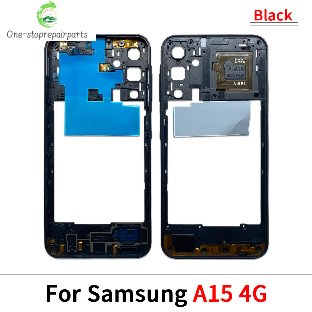 New For Samsung A15 4G A155F / A15 5G A156B / A05 / A05s / A25 5G Housing Middle Frame Bezel Middle Plate Cover Samsung phone repair parts