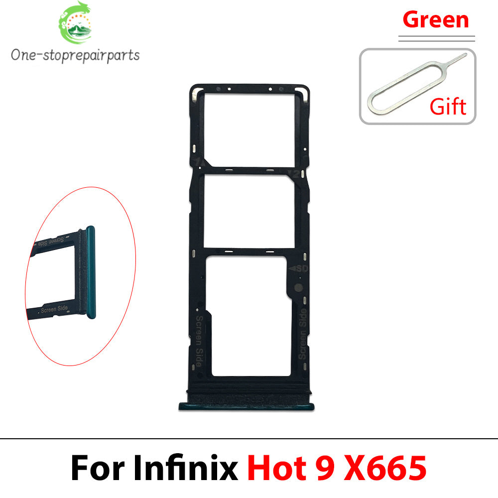 Micro Nano SIM Card Holder Tray Slot Holder Adapter Socket For infinix Hot 8 9 10 10i 11 20 20i 30 30i 40 Pro Lite Play 4G 5G  infinix phone repair parts