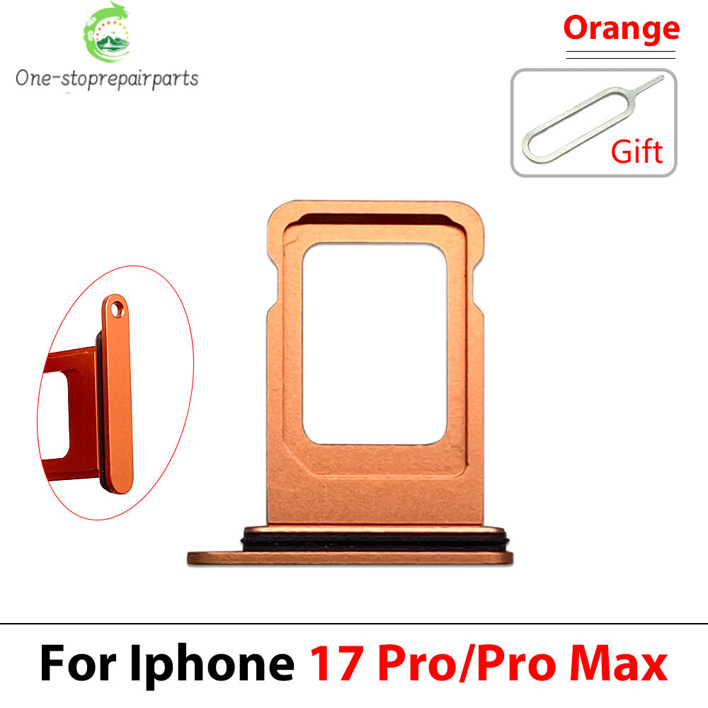 New For iPhone 17 Pro Max Micro Nano Dual SIM Card Holder Tray Slot Holder Adapter Socket iPhone phone repair parts