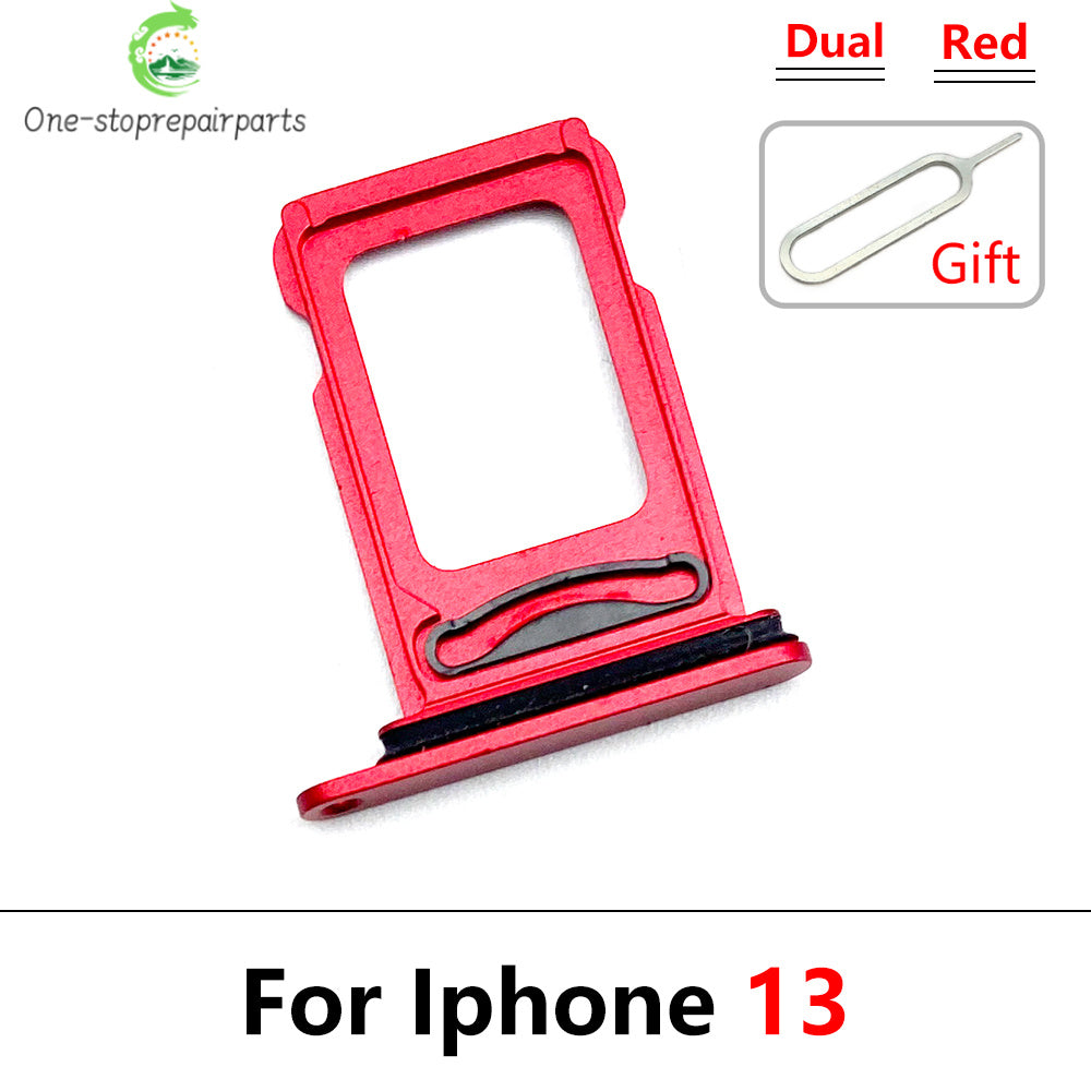 10Pcs New For iPhone 13 Pro 13Pro Max Mini Dual SIM Card Tray Slot Holder Adapter Accessories iPhone phone repair parts