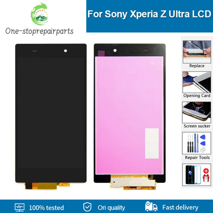 Original LCD Display For SONY Xperia Z Ultra XL39h XL39 C6833 Touch Screen Digitizer For SONY Xperia Z Ultra lcd with Frame Sony phone repair parts