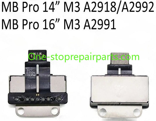New A2918 A2991 A2992 DC Power Jack Connector with Cable for Macbook Pro 14" 16" M3 Charge Power Jack Port  2023 Year Macbook repair parts