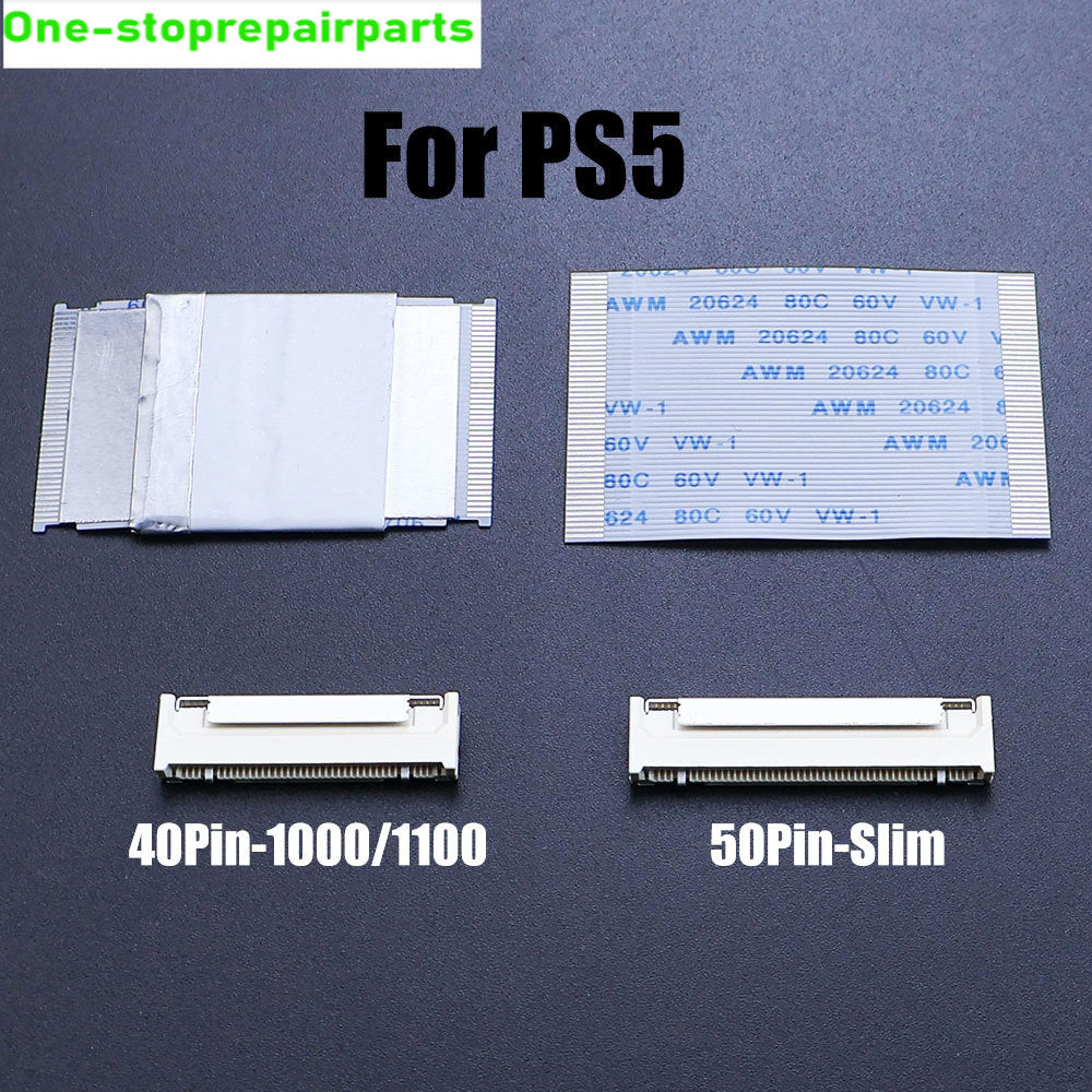 1PC For PS5 1000 1100 Slim Slim Motherboard Socket Board Connection Cable 40PIN 50PIN Side Board Flex Cable Power Strip Socket Game console repair parts