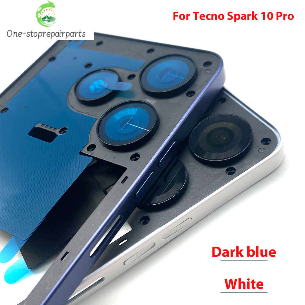 Middle Frame For Tecno Spark 10 Pro KI7 Middle Frame Housing Bezel With Side Button Repair Parts Tecno phone repair parts