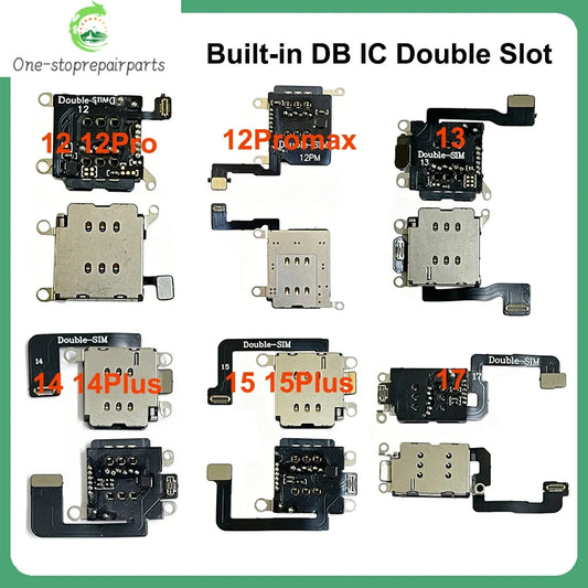 Mep Flex Built-in DB R-sim Double Integrated Card Slot For iPhone 12 to 17 series US Version Esim to Sim Dual Card Flex Ca‮lb‬e Professional Repair Tools