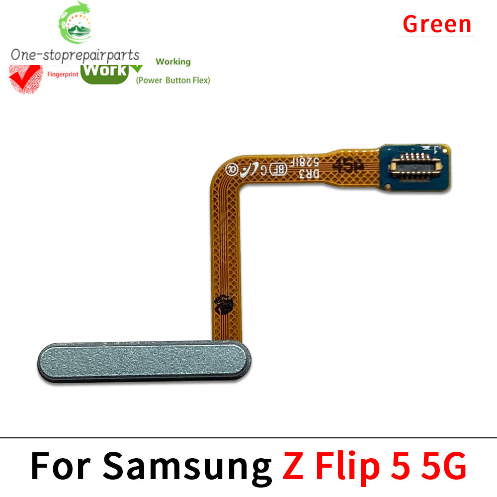 Fingerprint Home Button Fingerprint Menu Return Key Recognition Sensor Flex Cable For Samsung Z Flip 3 4 5 5G Samsung phone repair parts