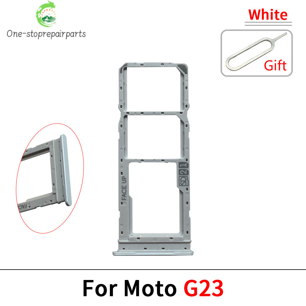10Pcs/Lot, SIM Card Tray Slot Holder Adapter Accessories For Motorola Moto G13 G23 G53 G73 Motorola phone repair parts
