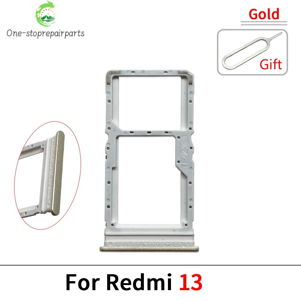 New SIM Card Slot SD Card Tray Holder Adapter For Xiaomi Redmi 12 12C 13 13C 14C Replacement Parts Xiaomi  Xiao mi phone repair parts