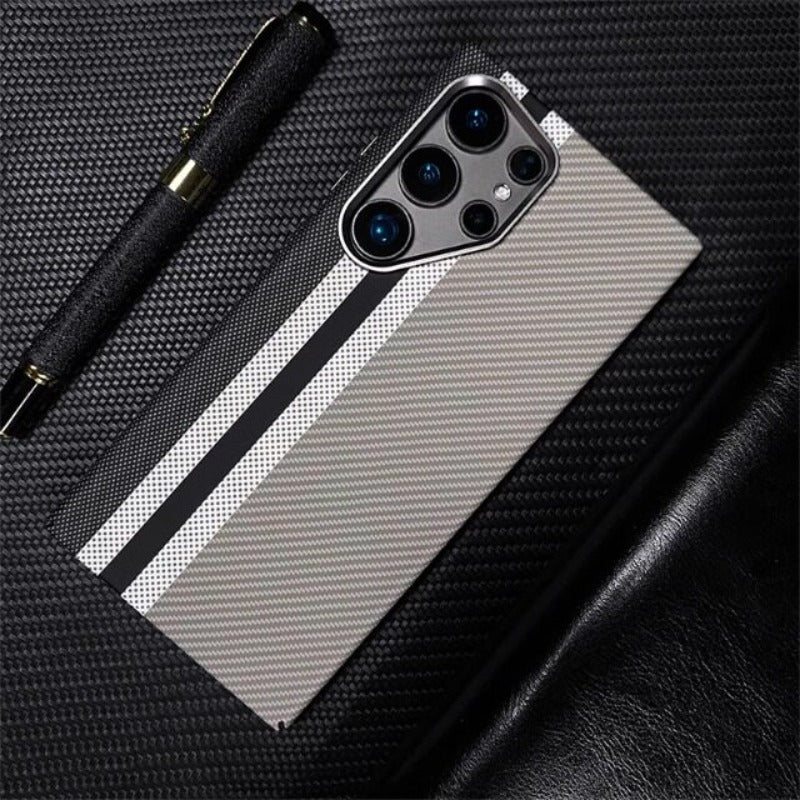 For Samsung S25Ultra Mobile Phone Case S24Ultra Kevlar 600D Skin Sense Hard Case S25 Premium S23 Anti-drop Galaxys24 + Built-in Magsafe Magnetic Case Hard Case Phone accessories