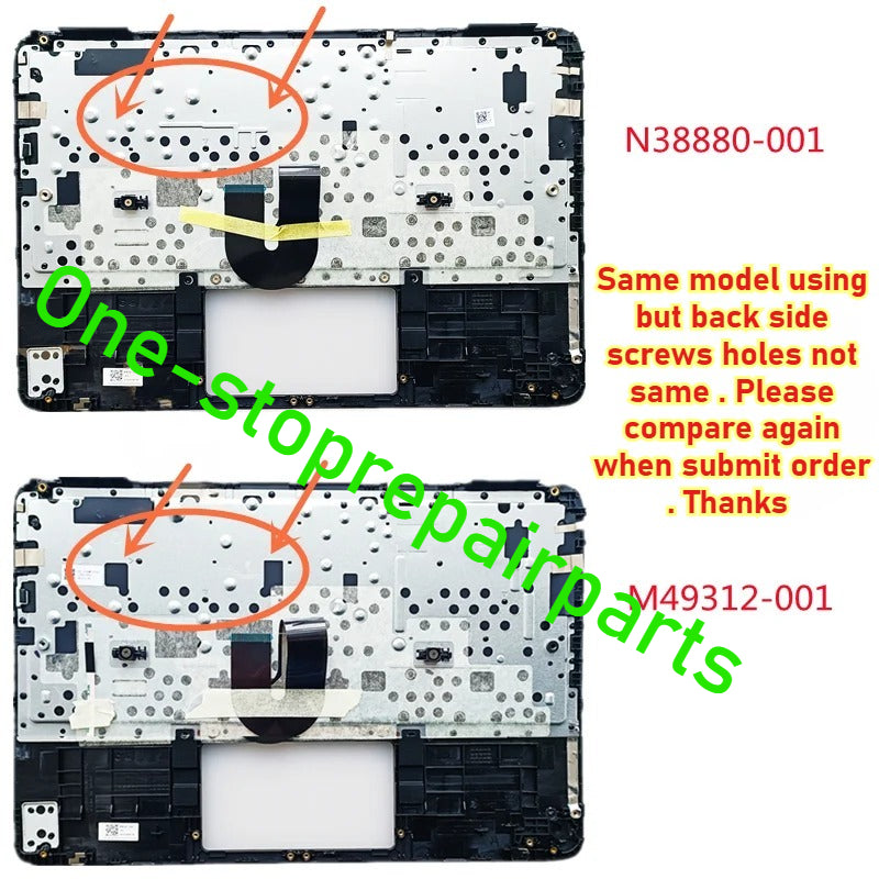 Non-WFC version Top Cover With Keyboard for HP Chromebook Fortis x360 11 inch G3 N38880-001 upper case palmrest keyboard HP laptop repair parts