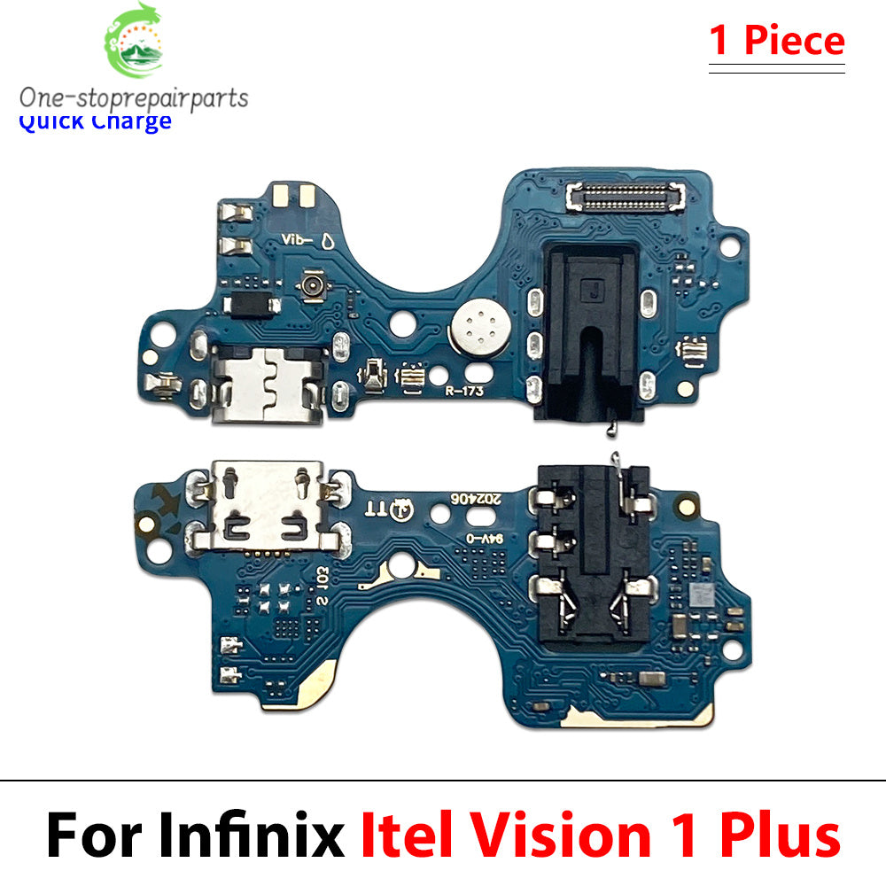 10Pcs, USB Charging Port Dock Charger Connector Board For Itel A58 A60 A60s A70 P40 P65 P36 P33 P37 P38 S23 Vision 1 3 5 Plus   Itel phone repair parts