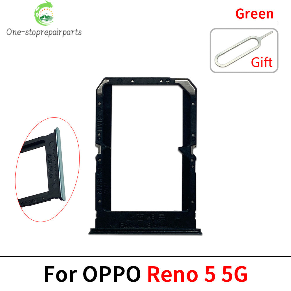 New For OPPO Reno 5 6 8 10 8T Pro Lite 4G 5G SIM Card Slot SD Card Tray Holder Adapter OPPO phone repair parts