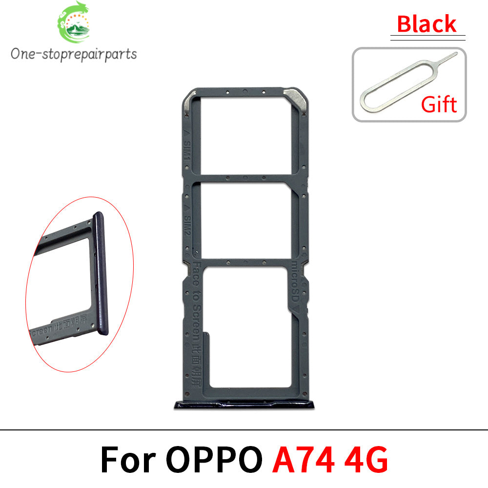 10Pcs, Micro Nano SIM Card Holder Tray Slot Holder Adapter Socket For OPPO A72 A74 A77 A77s A78 4G 5G OPPO phone repair parts