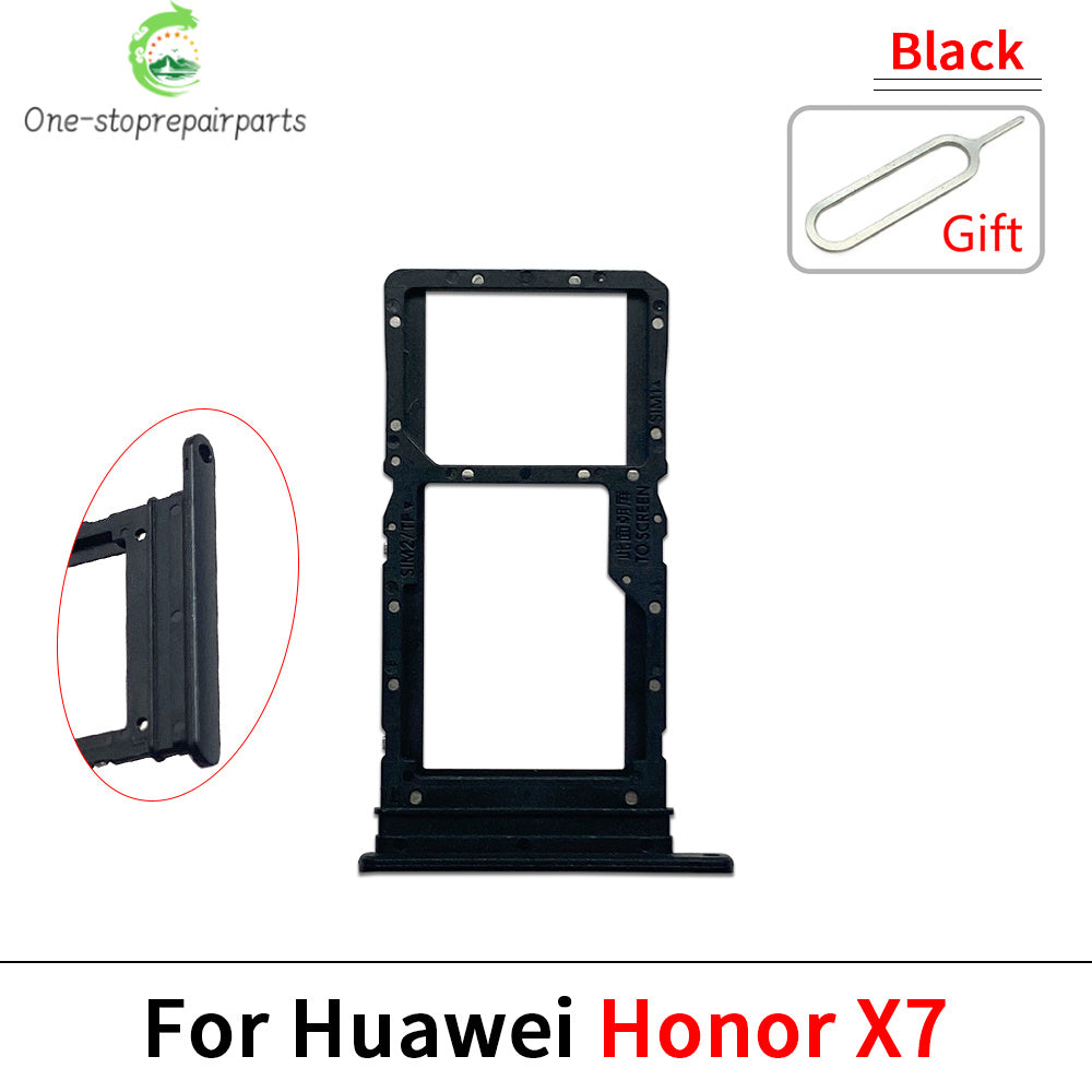 New SIM Card Slot SD Card Tray Holder Adapter For Huawei Honor X7 X7A X7B X7C Replacement Parts Huawei phone repair parts
