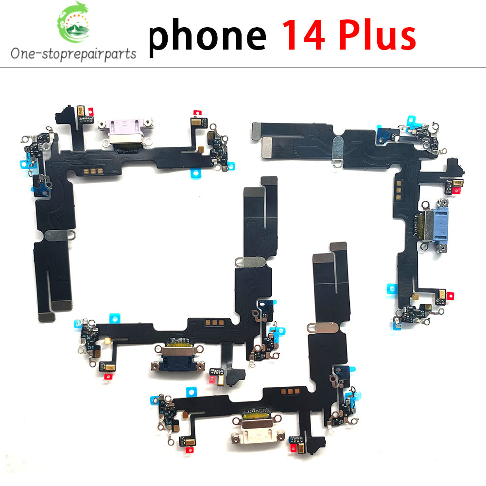 New For iPhone 14 Pro Max Plus USB Charging Port Dock Charger Connector Board With Microphone Flex Cable iPhone phone repair parts
